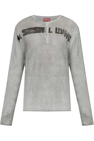 Diesel Unisex, Oberteile, Grau, LGröße: