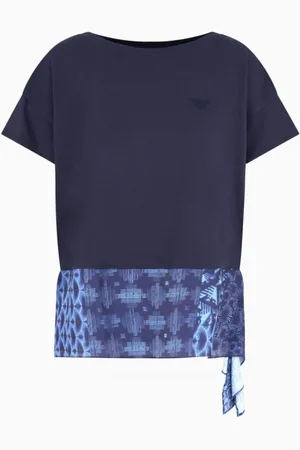Emporio Armani Damen, Oberteile, Blau, LGröße: