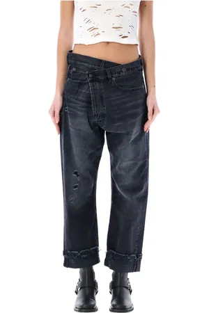 R13 Damen, Jeans, Schwarzk, W26Größe: