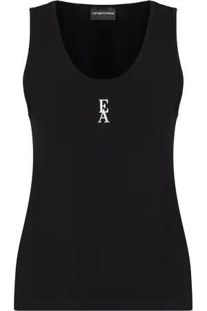Emporio Armani Damen, Oberteile, Schwarzk, LGröße: