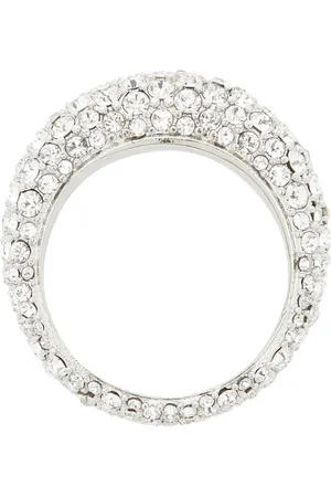 Amina Muaddi Damen, Accessories, Grau, 54 MMGröße: