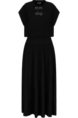 Emporio Armani Damen, Kleider, Schwarzk, 2XSGröße: