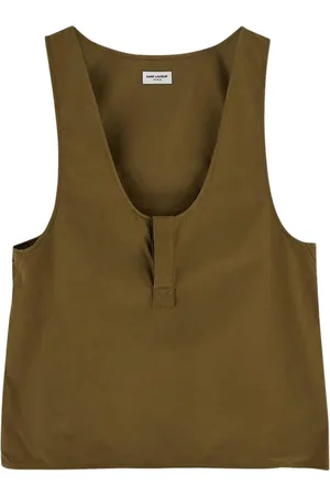 Saint Laurent Damen, Oberteile, Grün, SGröße: