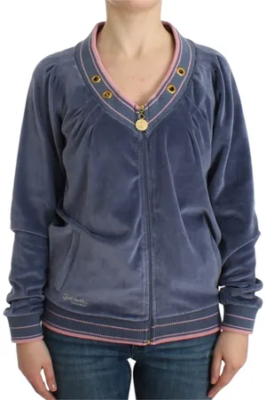 Roberto Cavalli Damen, Sweatshirts & Hoodies, Blau, LGröße:
