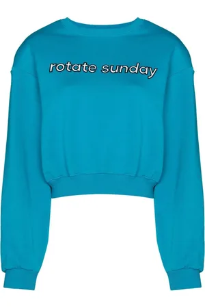 ROTATE Damen, Sweatshirts & Hoodies, Blau, LGröße:
