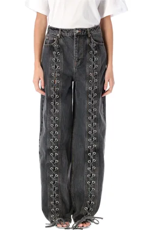 ROTATE Damen, Jeans, Schwarzk, W27Größe: