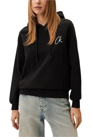 Calvin Klein Damen, Sweatshirts & Hoodies, Schwarzk, LGröße: