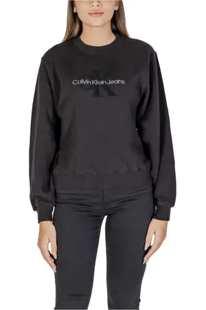 Calvin Klein Damen, Sweatshirts & Hoodies, Schwarzk, LGröße: