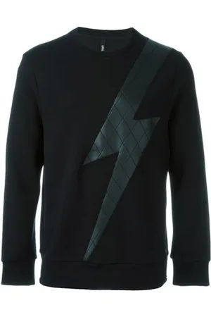 Neil Barrett Herren, Sweatshirts & Hoodies, Schwarzk, SGröße: