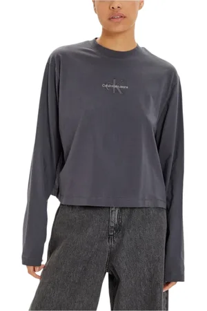 Calvin Klein Damen, Oberteile, Grau, LGröße: