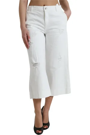 Dolce & Gabbana Damen, Hosen, Weiß, SGröße:
