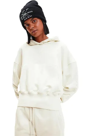 Calvin Klein Damen, Sweatshirts & Hoodies, Weiß, LGröße: