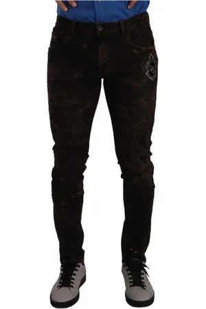 Dolce & Gabbana Herren, Jeans, Braun, MGröße: