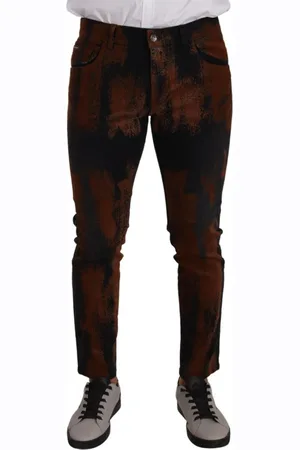 Dolce & Gabbana Herren, Jeans, Braun, MGröße: