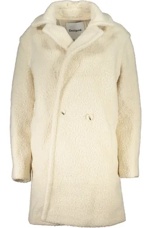 Desigual Damen, Mäntel, Weiß, 2XLGröße: