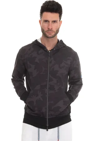 Kiton Herren, Sweatshirts & Hoodies, Schwarzk, LGröße: