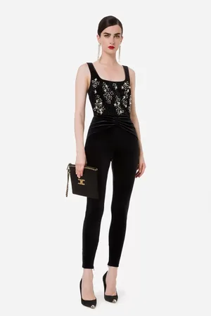 Elisabetta Franchi Damen, Jumpsuits & Playsuits, Schwarzk, XSGröße: