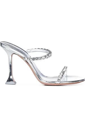 Amina Muaddi Damen, Schuhe, Grau, 37 EUGröße: