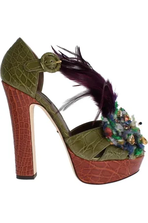 Dolce & Gabbana Damen, Schuhe, Grün, 38 1/2 EUGröße: