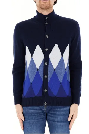 BALLANTYNE Herren, Strickwaren, Blau, LGröße: