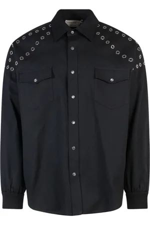 Alexander McQueen Herren, Shirts, Schwarzk, SGröße: