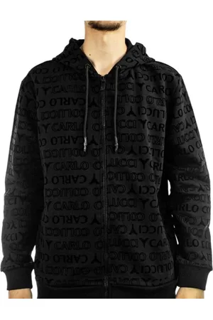 Carlo Colucci Herren, Sweatshirts & Hoodies, Schwarzk, SGröße: