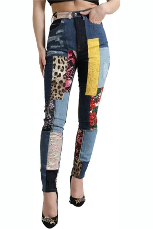 Dolce & Gabbana Damen, Jeans, Mehrfarbig, 2XSGröße: