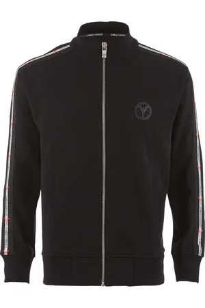 Carlo Colucci Herren, Sweatshirts & Hoodies, Schwarzk, SGröße: