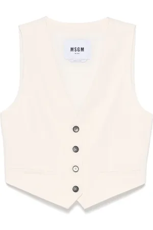 Msgm Damen, Jacken, Weiß, SGröße: