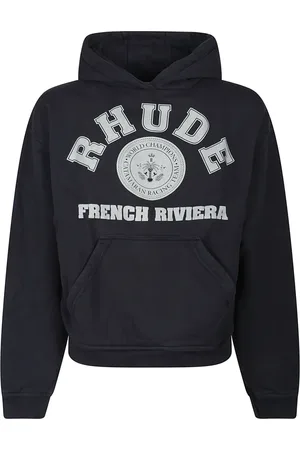 Rhude Herren, Sweatshirts & Hoodies, Schwarzk, MGröße: