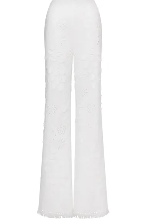 Alberta Ferretti Damen, Hosen, Weiß, MGröße: