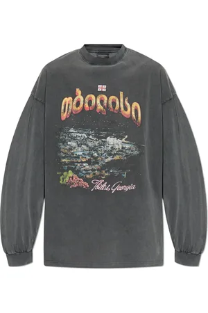 Balenciaga Herren, Oberteile, Grau, SGröße: