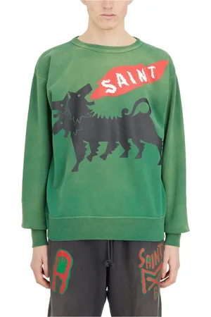 ©SAINT M×××××× Herren, Sweatshirts & Hoodies, Grün, LGröße: