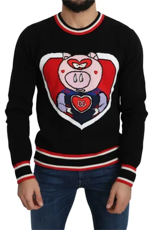 Dolce & Gabbana Herren, Sweatshirts & Hoodies, Schwarzk, MGröße: