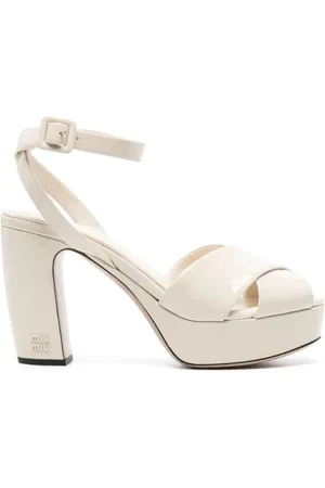 Miu Miu Damen, Schuhe, Weiß, 40 EUGröße: