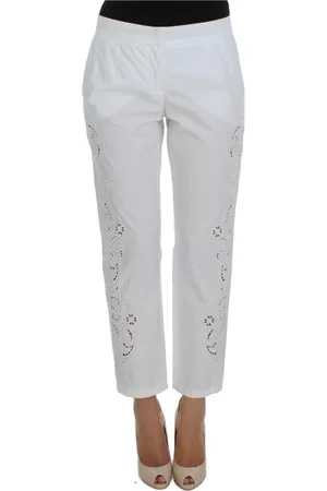 Dolce & Gabbana Damen, Hosen, Weiß, 3XSGröße: