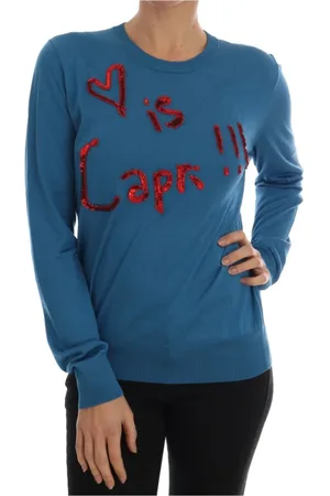 Dolce & Gabbana Damen, Sweatshirts & Hoodies, Blau, XLGröße: