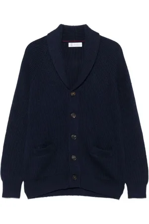 Brunello Cucinelli Herren, Strickwaren, Blau, 2XLGröße: