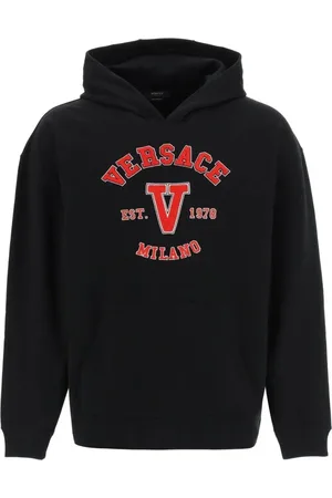 VERSACE Herren, Sweatshirts & Hoodies, Schwarzk, LGröße: