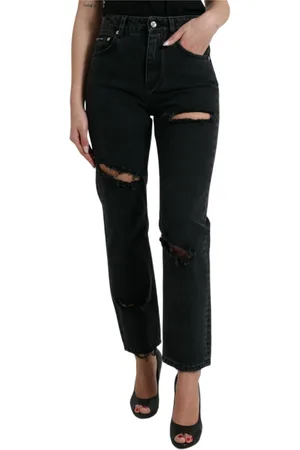 Dolce & Gabbana Damen, Jeans, Schwarzk, XSGröße:
