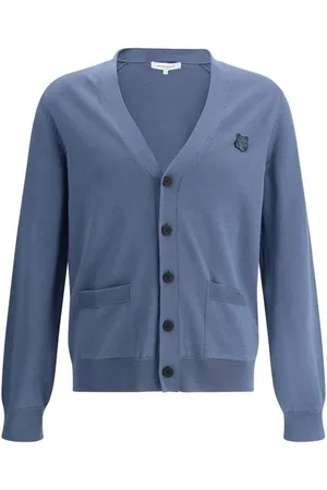 Maison Kitsuné Herren, Strickwaren, Blau, MGröße: