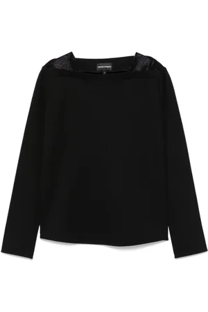Emporio Armani Damen, Oberteile, Schwarzk, SGröße: