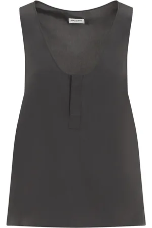 Saint Laurent Damen, Oberteile, Grau, 3XSGröße: