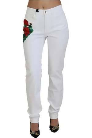 Dolce & Gabbana Damen, Jeans, Weiß, SGröße: