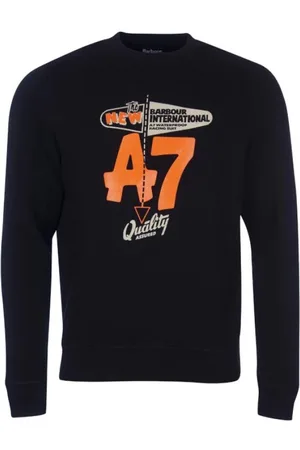 Barbour Herren, Sweatshirts & Hoodies, Schwarzk, LGröße: