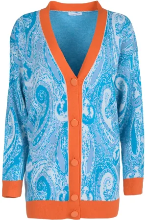 CESARE GASPARI Damen, Strickwaren, Blau, ONE SIZEGröße: