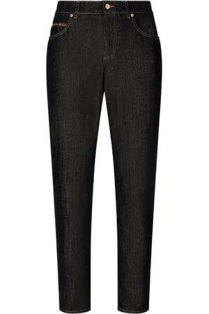 Dolce & Gabbana Herren, Jeans, Schwarzk, LGröße: