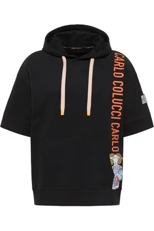 Carlo Colucci Herren, Sweatshirts & Hoodies, Schwarzk, SGröße: