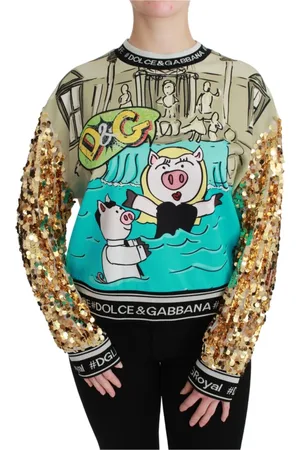 Dolce & Gabbana Damen, Sweatshirts & Hoodies, Mehrfarbig, 3XSGröße: