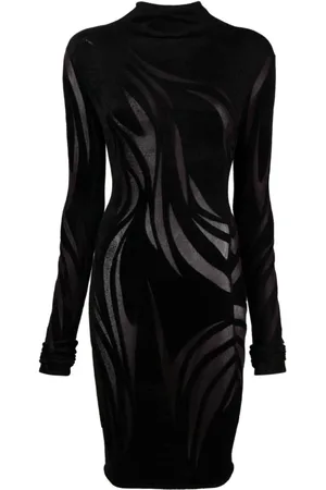 MUGLER Damen, Kleider, Schwarzk, LGröße: